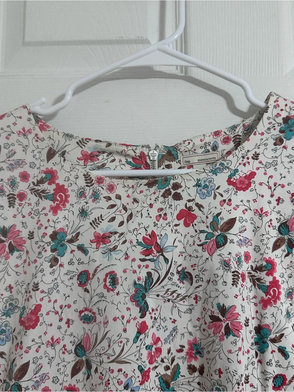 Gap Designed & Crafted Floral Cotton Dress Fits Modern Women's M L 10 12⁠ - Picture 4 of 10